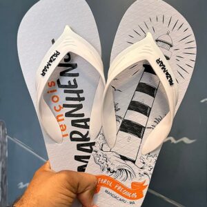 Chinelo Lençois Farol Branco